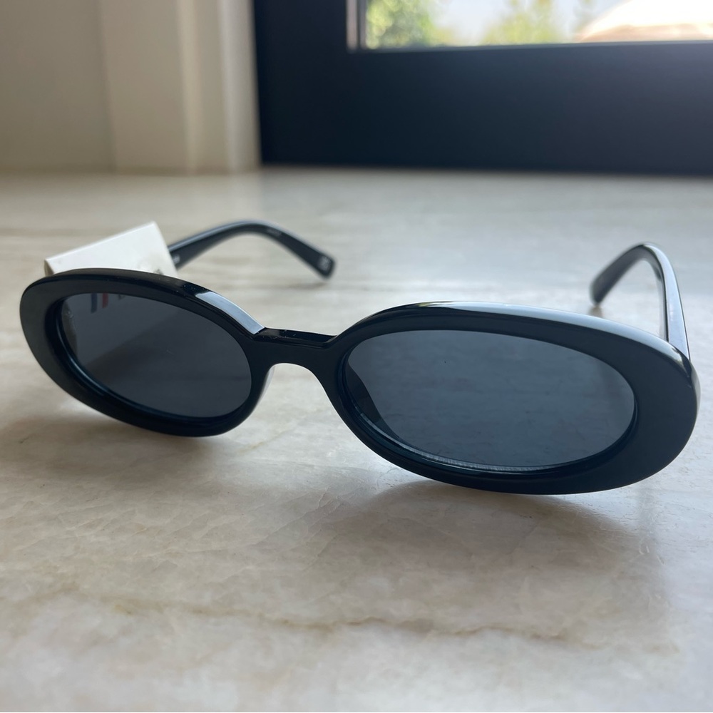 Le Specs Black Oval Sunglasses - Outta Love
